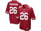 Mens Nike San Francisco 49ers #26 Rashard Robinson Game Red Team Color NFL Jersey