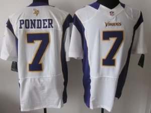 Nike NFL Minnesota Vikings #7 Christian Ponder White Elite Jerseys