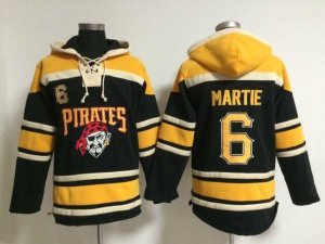 mlb jerseys pittsburgh pirates #6 marte black[pullover hooded sweatshirt]