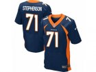 Mens Nike Denver Broncos #71 Donald Stephenson Elite Navy Blue Alternate NFL Jersey