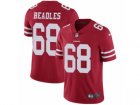 Mens Nike San Francisco 49ers #68 Zane Beadles Vapor Untouchable Limited Red Team Color NFL Jersey