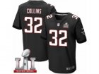 Mens Nike Atlanta Falcons #32 Jalen Collins Elite Black Alternate Super Bowl LI 51 NFL Jersey