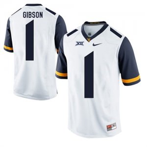 West Virginia Mountaineers #1 Shelton Gibson White College Football Jersey