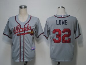 MLB Atlanta Braves #32 Lowe Grey[Cool Base]