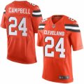 Mens Nike Cleveland Browns #24 Ibraheim Campbell Limited Orange Alternate NFL Jersey