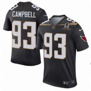 Mens Nike Arizona Cardinals #93 Calais Campbell Elite Black Team Irvin 2016 Pro Bowl NFL Jersey