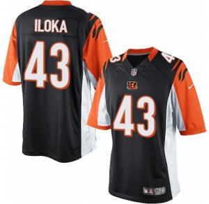 Men\'s Nike Cincinnati Bengals #43 George Iloka Limited Black Team Color NFL Jersey