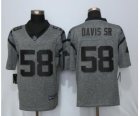 Men Nike Carolina Panthers #58 Thomas Davis Sr Gray Stitched Gridiron Gray Limited Jersey