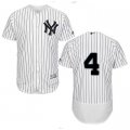 2016 Men New York Yankees # 4 Lou Gehrig Majestic White Flexbase Authentic Collection Player Jersey