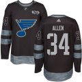 St. Louis Blues #34 Jake Allen Black 1917-2017 100th Anniversary Stitched NHL Jersey