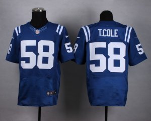 Nike Indianapolis Colts #58 T.COLE blue jerseys(Elite)
