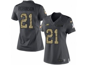 Women Nike Philadelphia Eagles #21 Patrick Robinson Limited Black 2016 Salute to Service NFL Jersey