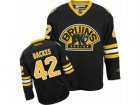 Mens Reebok Boston Bruins #42 David Backes Authentic Black Third NHL Jersey