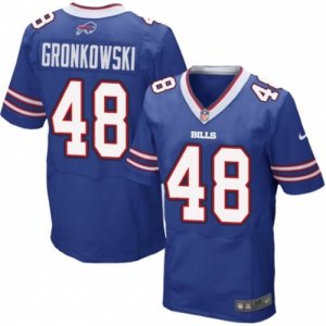 Mens Nike Buffalo Bills #48 Glenn Gronkowski Elite Royal Blue Team Color NFL Jersey