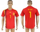 Spain 1 DE GEA Home 2018 FIFA World Cup Thailand Soccer Jersey