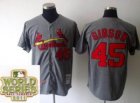 2011 world series mlb st.louis cardinals #45 Bob Gibson Grey