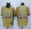 Nike New Orleans Saints 50 Anthony Gold Jerseys(Drift Fashion Elite)