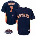 Astros #7 Craig Biggio Navy Blue New Cool Base 2017 World Series Champions Stitched MLB Jersey