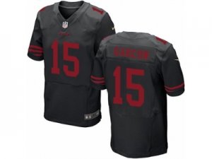 Mens Nike San Francisco 49ers #15 Pierre Garcon Elite Black NFL Jersey