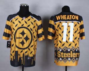 Nike Pittsburgh Steelers #11 Markus Wheaton yellow Jerseys(Style Noble Fashion Elite)