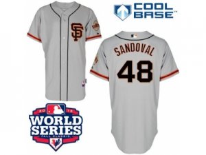 2012 world series mlb san francisco giants #48 sandoval grey[sf style]