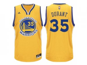 Men Golden State Warriors #35 Kevin Durant Gold New Swingman Jersey