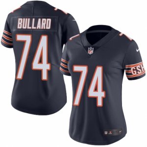 Women\'s Nike Chicago Bears #74 Jonathan Bullard Limited Navy Blue Rush NFL Jersey