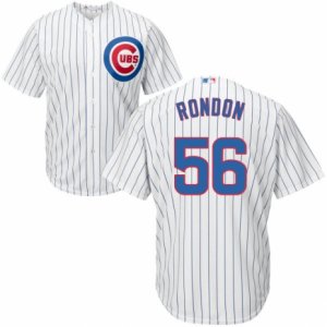 Men\'s Majestic Chicago Cubs #56 Hector Rondon Replica White Home Cool Base MLB Jersey