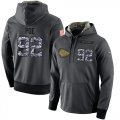 NFL Mens Nike Kansas City Chiefs #92 Dontari Poe Stitched Black Anthracite Salute to Service Player Performance Hoodie