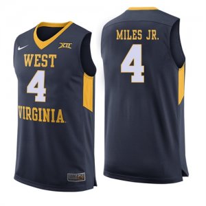 West Virginia Mountaineers #4 Daxter Miles Jr. Navy College Basketball Jersey