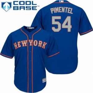 Men\'s Majestic New York Mets #54 Stolmy Pimentel Replica Royal Blue Alternate Road Cool Base MLB Jersey