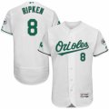 Men's Majestic Baltimore Orioles #8 Cal Ripken White Celtic Flexbase Authentic Collection MLB Jersey