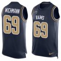 Mens Nike Los Angeles Rams #69 Cody Wichmann Limited Navy Blue Player Name & Number Tank Top NFL Jersey