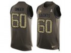 Mens Nike New Orleans Saints #60 Max Unger Limited Green Salute to Service Tank Top NFL Jersey