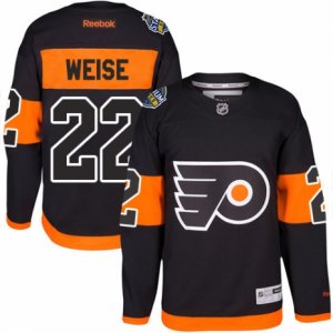 Youth Reebok Philadelphia Flyers #22 Dale Weise Authentic Black 2017 Stadium Series NHL Jersey