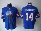 Nike NFL Buffalo Bills #14 Ryan Fitzpatrick Blue Jerseys (Helmet Tri-Blend Limited)