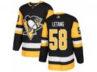 Youth Adidas Pittsburgh Penguins #58 Kris Letang Black Home Authentic Stitched NHL Jersey