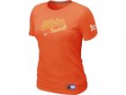 women Oakland Athletics Nike Orange Short Sleeve Practice T-Shirt