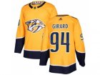 Men Adidas Nashville Predators #94 Samuel Girard Yellow Home Authentic Stitched NHL Jersey