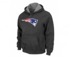 New England Patriots Logo Pullover Hoodie D.Grey