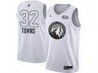 Men Nike Minnesota Timberwolves #32 Karl-Anthony Towns White NBA Jordan Swingman 2018 All-Star Game Jersey