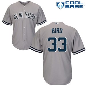 Men\'s Majestic New York Yankees #33 Greg Bird Replica Grey Road MLB Jersey