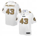 Nike Pittsburgh Steelers #43 Troy Polamalu White Men NFL Pro Line Fashion Game Jersey