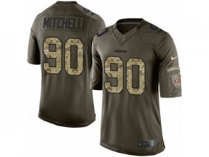 Nike San Francisco 49ers #90 Earl Mitchell Limited Green Salute to Service NFL Jersey