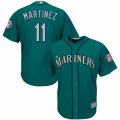 Mariners #11 Edgar Martinez Green 2019 Hall of Fame Induction Patch Cool Base Jersey