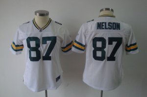 women nfl green bay packers #87 nelson white[2011]