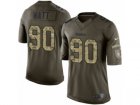 Mens Nike Pittsburgh Steelers #90 T. J. Watt Limited Green Salute to Service NFL Jersey