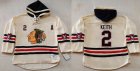 Chicago Blackhawks #2 Duncan Keith Cream Heavyweight Pullover Hoodie Stitched NHL Jersey