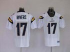 nfl san diego chargers #17 rivers white