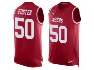 Mens Nike San Francisco 49ers #50 Reuben Foster Limited Red Player Name & Number Tank Top NFL Jersey